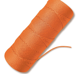 Bon 11-879 Fluorescent Orange #18 Braided Nylon Masons Line- 250 ft/roll- 12 rolls per case