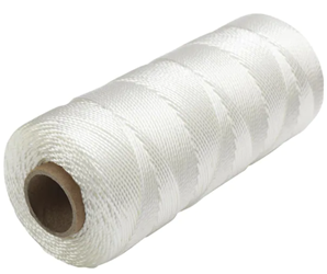 Bon 11-775 White #18 Braided Nylon Masons Line- 250 ft/roll- 12 rolls per case 