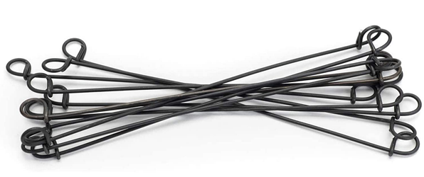 6in. Black Annealed Double Loop Steel Wire Ties- 19 ga. 5000 pc-Made in USA