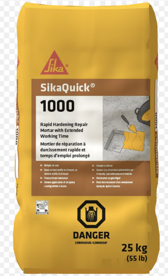 SIKAQUICK 1000 Rapid Hardening Repair Mortar 50 lb. bags 48/pallet