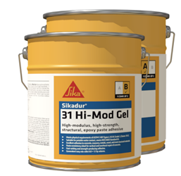 SIKADUR 31-  High-modulus Gel, high-strength, structural, epoxy paste adhesive - 2 pails- 1.5 gal. each