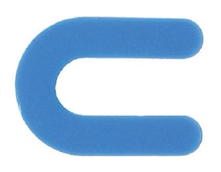 1/16in. x 2in. x 1in. Plastic U Shim 9/16in. Slot-Blue 1020 pc