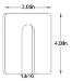 1/4in. x 3in. x 4in.1/4in. x 3in. x 4in. in. Semi Solid Plastic Horseshoe Shim