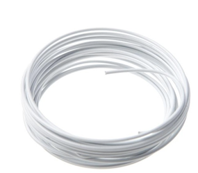 15 Gauge PVC Coated Coated Steel Wire- WHITE 10lb. Coil