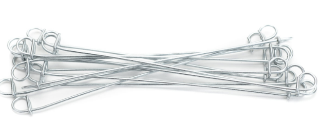 18in. Galvanized 15 Gauge Double Loop Steel Wire Loop Ties - 2500pc
