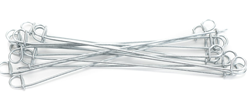 18in. Galvanized 17 Gauge Double Loop Steel Wire Loop Ties - 5000pc 
