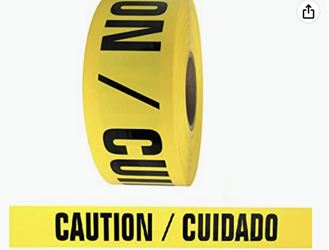2 Mil Caution/Cuidado  Barricade Tape 3in. X 1000 ft-8 rolls per carton