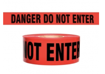 3 Mil DANGER DO NOT ENTER Red Barricade Tape 3in. X 1000 ft-8 Rolls per Carton