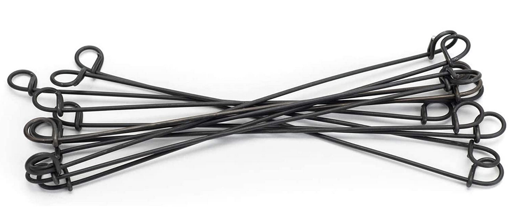 3 in. Black Annealed Double Loop Steel Wire Ties 16 ga. - 5000 pc