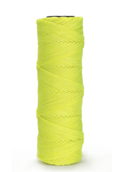 Bon 11-877 Fluorescent Yellow #18 Braided Nylon Masons Line- 500 ft/roll- 12 rolls per case 