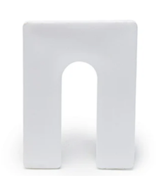 Deslauriers 1/32in. x 3in. x 4in. Solid Plastic Horseshoe Shim 13/16in. Slot - White - 500 pc