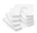 Deslauriers 1/32in. x 3in. x 4in. Solid Plastic Horseshoe Shim 13/16in. Slot - White - 500 pc - PHSHIM3x4x1-32D