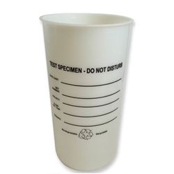 Deslauriers  Logo White Test Cylinder Domed Lid- 6in. x 12in.-20 pcs