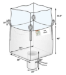 Duffle Top/Discharge Spout BottomSIFT PROOF 35 in x 35 in x 40 in Coated FIBC Bag 4000 lb capacity- 50 pc pack - BB-40CDS4K