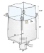 Duffle Top/Discharge Spout Bottom SIFT PROOF 35 in x 35 in x 55 in Coated FIBC Bag 4000 lb capacity- 50 pc pack - BB-55CD4SK