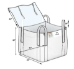 Flap Top/Closed Bottom Bulk Bag 35 in. x 35 in. x 40 in. 2200 lb. capacity- 330 pc Value Pack - BB-40UFF-P