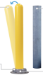 Ideal Shield Bounce Back Bollard with base plate and 1/8in plastic cover - BBBOLLARD-1806-052