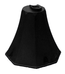 Ideal Shield OCT-BK-98-BK Octagon Sign Base with 98 inch H Post - Black