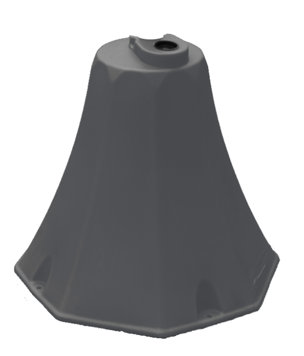 Ideal Shield Grey Octagon Sign Base + 96in Post