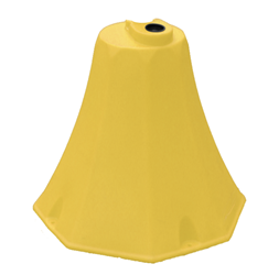 Ideal Shield OCT-YL-98-BK Octagon Sign Base with 98 inch H Post - OSHA Yellow
