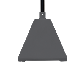 Ideal Shield BPB-GRY-98-BL Pyramid Sign Base with 98 inch H Post- GREY Pantone 11C