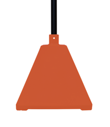 Ideal Shield BPB-OR-98-BL Pyramid Sign Base with 98 inch H Post- ORANGE