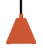 Ideal Shield BPB-OR-96-OR Pyramid Sign Base with 96 inch H Post- ORANGE