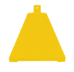 Ideal Shield Pyramid Polyethylene Sign Base OSHA Yellow