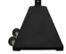 Ideal Shield BPB-BK-96-BK-W Pyramid Polyethylene Sign Base + POSTw/ Wheels - Black