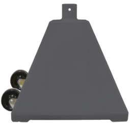 Ideal Shield Pyramid Polyethylene Sign Base w/ Wheels - GREY