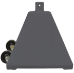 Ideal Shield Pyramid Polyethylene Sign Base w/ Wheels - GREY