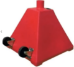 Ideal Shield Portable BPB-RD-98-RD-W Pyramid Sign Base with wheels and 98 inch H Post-Red