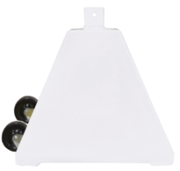 Ideal Shield Pyramid Polyethylene Sign Base w/ Wheels - White