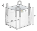 Jumbo Open Top/Closed Bottom FIBC Bulk Bag 35 in. x 35 in. x 50 in. 2500 lb. capacity- 50 pc pack - BB-50UOF