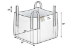 FIBC Bags- Open Top/Closed Bottom 35 in. x 35 in. x 40 in.  3000 lb capacity - VALUE PACK- B-975 pcs - BB-40UOF-P3