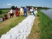 Woven Sand Bags 14in. x 26in.- White with black drawstring- 1000 pc pack - SBAG14-26-1000-WHT-H