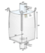 Spout Top/Discharge Spout Bottom FIBC Bulk Bag- 35 in. x 35 in. x 70 in.- 3000 lb capacity- 50 pc VALUE PACK  - BB-70U5SS