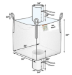 Spout Top/Discharge Spout Bottom SIFT PROOF 35 in x 35 in x 55 in Coated FIBC Bag 4000 lb capacity- 50 pc pack - BB-55CSS4K