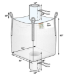Spout Top/Discharge Spout Bottom SIFT PROOF 35 in x 35 in x 60 in Coated FIBC Bag 4000 lb capacity- 50 pc pack - BB-60CSS4K