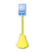 Ideal Shield OCT-YL-98-BK Octagon Sign Base with 98 inch H Post - OSHA Yellow