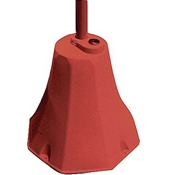 Ideal Shield Octagon Polyethylene Sign Base - Red