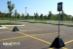 Ideal Shield BPB-BK-98-BL Pyramid Sign Base with 98 inch H Post- Black