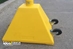 Yellow Pyramid Sign Base with wheels