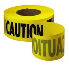 4 Mil Yellow CAUTION Tape 3 Inch x 1000 ft. -8 rolls per carton