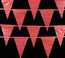 OSHA PERIMETER FLAGS RED 12 inch x 18 inch x 105 feet- 10 strands/box