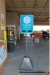 Ideal Shield Pyramid Polyethylene Sign Base w/ Wheels - White