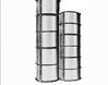 DESLAURIERS HDS6648 Hvy Duty Steel Column Form 66 inch diameter x 48 inch high