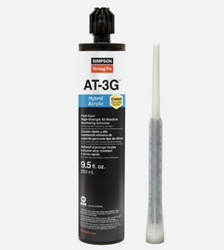 Simpson Strong-Tie AT3G-10 High Strength Acrylic Adhesive- 10 oz Tubes, 6 tubes/carton 