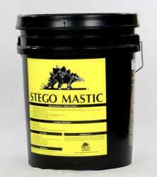 Stego Mastic 5 Gallon Bucket Seal Vapor barrier, moisture management, mastic for stego tape, mastic for bond breaker tape.Seal plastic sheeting, Close Masonry seams, Waterproofing tape, concrete seams, tape for protective sheeting,